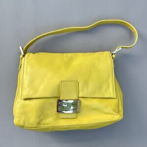 Fendi Yellow Leather Mamma Baguette